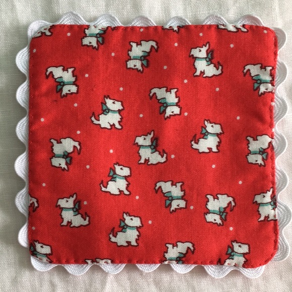✨Handmade Vintage-style Scottie Dog Coasters, set of 2✨ - Picture 8 of 12